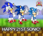  age_difference anthro gloves green_eyes hedgehog male mammal sega size_difference sonic_(series) sonic_the_hedgehog square_crossover super-hedgehog 