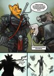 accipitrid accipitriform anthro armor avian bird bone canid canine dagger duo eagle english_text fox hi_res magic male male/male mammal melee_weapon philippine_eagle pirate_eagle scroll shrinking size_difference size_transformation skull text torakuta transformation warhammer_(weapon) weapon