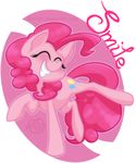  alpha_channel cutie_mark english_text equine eyes_closed female feral friendship_is_magic happy horse kiki-kit mammal my_little_pony pink_theme pinkie_pie_(mlp) plain_background pony smile solo text transparent_background 