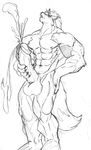  anthro balls biceps big_muscles big_penis canine cum cumshot da2p erecction eyes_closed flexing fur galen male mammal masturbation muscles nipples nude orgasm pecs penis pose presenting shumir sketch solo standing thick_penis toned vein wolf 