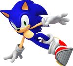  1boy fast gloves green_eyes highres running sega simple_background sonic sonic_the_hedgehog 