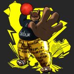 balling belly big_belly bottomwear canid clothing diamond_dog_(mlp) dodgeball facing_forward fangs feet female footwear friendship_is_magic gold_pants hair hair_over_eyes hasbro kaylee_russell_(goldenacex) logtut mammal meme meme_clothing meme_pose my_little_pony open_hand overweight overweight_female pants paws sandals shirt shoes sweater teeth text text_on_bottomwear text_on_clothing text_on_pants text_on_shirt text_on_topwear text_with_heart toes topwear