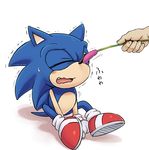  blush eyes_closed hedgehog male mammal monakokko open_mouth sega shivering sonic_(series) sonic_the_hedgehog tickling 