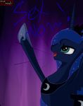  blue_eyes crown cutie_mark dragk english_text equine female feral friendship_is_magic horn mammal my_little_pony princess_luna_(mlp) solo text winged_unicorn wings 