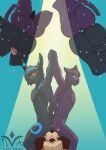 anthro arashi_nabudis_(artist) balls black_body black_nose blue_body blue_eyes blue_fur brown_body brown_fur butt_on_face butts_touching canid canine canis digital_media_(artwork) domestic_cat eeveelution facesitting felid feline felis foreskin fur generation_2_pokemon genitals group hi_res jason_(arashi_nabudis) male male/male mammal monotone_background multiple_angles nanabi_ashiro nintendo penis pokemon pokemon_(species) purple_body purple_fur purple_nose red_body red_eyes red_fur rem_(artariem) sitting_on_another spotlight spotlight_beam tan_body tan_fur trio umbreon wolf