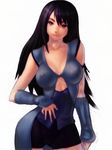  adapted_costume arm_warmers bike_shorts black_hair breasts brown_eyes cameltoe cleavage corset covered_nipples final_fantasy final_fantasy_viii fumio_(rsqkr) hips large_breasts lips long_hair rinoa_heartilly sketch sleeveless_duster smile solo underboob 