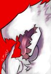 anthro bodily_fluids dragon fur furred_dragon furred_scalie glistening glistening_tongue head_tuft hi_res hotting31 hybrid inside_mouth male mythological_creature mythological_scalie mythology open_mouth reflection saliva saliva_on_tongue saliva_string scalie solo teeth tongue tongue_fetish tongue_out tuft vore vore_invitation wet_tongue white_body white_fur