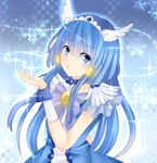  aoki_reika blue blue_eyes blue_hair choker cure_beauty hair_tubes heart heart-shaped_pupils long_hair magical_girl precure reon_(mugichoko) smile_precure! snowflakes solo symbol-shaped_pupils tiara 