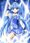  aoki_reika bad_id bad_pixiv_id bike_shorts blue blue_eyes blue_hair blue_skirt choker cure_beauty dress hair_tubes long_hair magical_girl precure shorts shorts_under_skirt sicile_gloria skirt smile smile_precure! solo tiara 