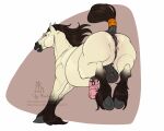 animal_genitalia animal_penis anus big_butt bucking buckskin butt docked_tail draft_horse equid equine equine_anus equine_genitalia equine_penis feral genitals horse khaluastallion kukan97 male mammal penis presenting presenting_hindquarters short_tail solo tail