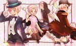  angel_wings axis_powers_hetalia bad_id bad_pixiv_id black_legwear blonde_hair blush crossdressing epaulettes eyebrows eyepatch feathers fishnets garter_belt gloves green_eyes habit hat high_heels male_focus nun nurse otoko_no_ko shiranabe shoes skirt star thighhighs tongue tongue_out top_hat united_kingdom_(hetalia) wand white_legwear wings 