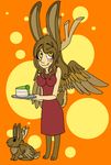  cryptid fantasy female food german hoax horn lagomorph mammal monster myth nekokitsune rabbit saytr vonderdevil wings wolpertinger 