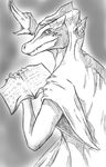  book corkyorkyii dragon kobold magic magic_user male robe scalie solo tattoo unknown_artist 