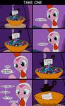  bowl candy chicken_suit comic english_text equine female feral friendship_is_magic fur halloween holidays horse loceri mammal my_little_pony paper pink_fur pinkie_pie_(mlp) pony sky solo stars suit text 