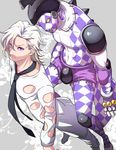  ishiima_shiro jojo_no_kimyou_na_bouken multiple_boys pannacotta_fugo purple_eyes purple_haze_(stand) stand_(jojo) white_hair 