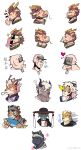 absurd_res anthro asian_clothing band-aid bandage bandage_on_face bandage_on_nose betnone_(threefold_recital) black_body black_fur blush bovid bovine canid canine canis cattle chinese_clothing clothing cross-popping_vein deer drab_(threefold_recital) dragon drinking_tea east_asian_clothing eastern_dragon emperor facial_hair felid fourkay_pro_(threefold_recital) fur hair hanfu hi_res human lex41545744 luser_(threefold_recital) male mammal meme mythological_creature mythological_scalie mythology naite_maer_(threefold_recital) pantherine police police_officer police_uniform red_eyes red_hair royalty scalie smarty_(threefold_recital) sticker_pack tarjumdad_(threefold_recital) threefold_recital_(game) tiger uniform wai_fai_(threefold_recital) white_hair wolf