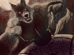 absurd_res anthro barazoku canid canine canis claws clothed clothing creepy creepy_face creepy_smile epic_games evil_face evil_grin evil_look finger_claws fortnite hi_res male mammal moon muscular muscular_anthro muscular_male perspective pinumontbalou red_eyes smile smiling_at_viewer solo tail teeth wendell_(fortnite) wolf