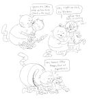 2025 anthro big_jim_(dog_man) biped blush dialogue dog_man_(series) domestic_cat duo english_text felid feline felis grampa_(dog_man) hi_res hug male mammal overweight overweight_male sketch teddyclowns text
