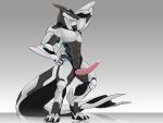 absurd_res big_tail cetacean dolphin food genitals hand_on_hip hi_res huge_tail machine male mammal marine mecha mochi nude oceanic_dolphin orca penis prehensile_penis raised_arm rice_cake robot_anthro science_fiction solo synthetic synthetic_muscles tail toothed_whale