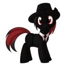  absurd_res alpha_channel black_body black_fur black_hair blues_brothers clothed clothing costume equine feral fur hair hat hi_res horn horse jake_blues kloudmutt looking_at_viewer male mammal multi-colored_hair my_little_pony necktie nether original_character plain_background ponification pony red_eyes red_hair smile solo suit transparent_background two_tone_hair unicorn 