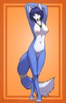  avoid_posting blue_eyes breasts canine female fox jameless krystal necklace nipples nude pussy solo star_fox video_games 