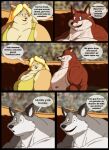 2018 anthro arena beard big_breasts big_muscles blonde_hair blue_eyes breasts canid canine canis comic crowd digital_media_(artwork) facial_hair female fox fur gladiator grey_body grey_fur group hair helena_(xxsparcoxx) hi_res huge_breasts huge_muscles kraso_(xxsparcoxx) male mammal multicolored_body multicolored_fur multiple_scenes muscular muscular_male open_mouth overweight overweight_anthro overweight_female pecs red_body red_fox red_fur spanish_text speech_bubble teofacio_larna text trio true_fox two_tone_body two_tone_fur warrior whiskers white_body white_fur wolf wounded xxsparcoxx