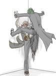  blazblue blazblue:_calamity_trigger cicada_block haiero hazama kneeing multiple_boys 