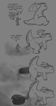 absurd_res ambiguous_gender annoyed bodily_fluids buried buried_in_feces butt cum disposal dragonite duo erection fart feces generation_1_pokemon genital_fluids genitals hi_res male ninanidorina nintendo penis pokemon pokemon_(species) pooping raised_tail scared sketch tail text vore_implied wings