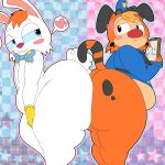 1:1 absurd_res ambiguous_gender angry anthro ass_to_ass bedroom_eyes belly belt black_belt black_ears blue_background blue_bow_tie blue_clothing blue_hat blue_headwear blue_outline blue_sclera blue_topwear blush blush_stickers bobcat bonkers_(series) bonkers_d._bobcat bottomless bottomwear bow_tie bow_tie_only bubble_butt butt butt_grab cheek_tuft clothed clothing clothing_pull cross-popping_vein curvy_figure digital_media_(artwork) disney dotted_background dotted_bow_tie duo facial_tuft fangs felid feline femboy floppy_ears fur gloves hair half-closed_eyes halftone halftone_background hand_on_butt handwear hat head_tuft headgear headwear heart_symbol hi_res holding_object inviting lagomorph leporid long_ears long_sleeves loss lynx male male/ambiguous male/male mammal markings meme monotone_body monotone_skin mostly_nude mouth_closed narrowed_eyes orange_body orange_fur orange_hair outline overweight overweight_anthro overweight_male pants pattern_background pink_background pink_outline police police_hat police_uniform rabbit red_bottomwear red_clothing red_pants requesting roger_rabbit seductive sex_request short_stack simple_background slightly_chubby slightly_chubby_anthro slightly_chubby_male spots spotted_body spotted_cheeks spotted_fur striped_markings striped_tail stripes suspenders svenniehoek tail tail_markings teeth thick_thighs tongue tongue_out topwear tuft unbuttoned_pants uniform voluptuous voluptuous_anthro voluptuous_male whiskers white_body white_eyes white_fur white_outline who_framed_roger_rabbit wide_hips yellow_clothing yellow_gloves yellow_handwear