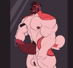 2022 absurd_res akita american_akita anthro artist_name balls bau_(melaisen) beard big_muscles big_penis bodily_fluids body_hair brown_beard brown_body brown_ears brown_face brown_facial_hair brown_fur brown_hair brown_nipples brown_penis brown_pubes canid canine canis cellphone countershading digital_drawing_(artwork) digital_media_(artwork) domestic_dog ear_piercing electronics facial_hair fist fur genital_fluids genitals glans grin hair hairy_balls hi_res holding_cellphone holding_object holding_phone holding_smartphone huge_penis humanoid_genitalia humanoid_penis long_penis male male_anthro mammal melaisen multicolored_body multicolored_fur muscular muscular_anthro muscular_male nipple_piercing nipples nude_anthro nude_male orange_body orange_fur orange_tail pecs penis phone piercing portrait precum pubes red_glans smartphone smile solo spitz tail tan_balls tan_body tan_countershading tan_fur tan_tail teeth text three-quarter_portrait vein veiny_penis