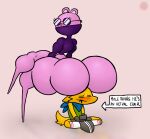 anthro artist_logo artist_name big_butt blush bottom_heavy bottomwear bubble_butt butt canid canine canis cheek_tuft clothing crossed_legs curvy_figure domestic_dog duo english_text eulipotyphlan eyelashes eyes_closed eyewear facial_tuft fangs featureless_feet feet femboy footwear fur glasses gloves handwear happy_tree_friends hi_res huge_butt kerchief knee_highs knee_socks legwear logo male mammal markings mole_(animal) mole_(marking) murray_(thatdawgmurray) orange_body orange_fur pink_body pink_fur shirt shoes shorts signature sitting sitting_on_another sitting_on_ground size_difference small_waist socks sweater teeth text thatdawgmurray the_mole_(htf) thick_thighs topwear tuft turtleneck watermark
