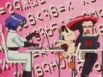  1boy 1girl animated kojirou_(pokemon) meowth musashi_(pokemon) pokemon pokemon_(anime) purple_hair red_hair 