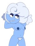 3:4 blue_body breasts darkner deltarune digital_media_(artwork) elemental_creature elnina_(deltarune) female genitals hairy_pussy hi_res nipples nude pubes pussy solo susfortressa undertale_(series)