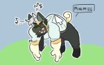 2022 akita american_akita angry anthro bau_(melaisen) belt black_clothing black_footwear black_shoes blue_clothing blue_shirt blue_topwear bottomwear brown_belt brown_bottomwear brown_clothing brown_face brown_pants canid canine canis chibi clothed clothed_anthro clothed_male clothing cursor digital_drawing_(artwork) digital_media_(artwork) domestic_dog footwear full-length_portrait fully_clothed fully_clothed_anthro fully_clothed_male fur grass harewolf126_(artist) male mammal multicolored_body multicolored_fur open_mouth outline pants plant portrait shirt sketch solo spitz tail tan_tail teeth text topwear white_outline yellow_body yellow_fur