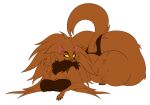 4_toes 5_fingers absurd_res anthro beady_eyes belly big_butt black_claws black_nose bottomwear breasts breasts_on_ground brown_body brown_clothing brown_eyebrows brown_fur brown_hair brown_nipples brown_topwear butt canid canine canis claws cleavage clothed clothing digitigrade eyebrows eyelashes feet female fingers frown fur gabbrie_emberwood hair hair_on_floor hi_res loincloth long_hair looking_away lying mammal neck_tuft nipple_outline nipples on_front pawpads pupils raised_arm semi-anthro sitting solo tail teeth thick_thighs toes topwear torn_bottomwear torn_clothing torn_topwear tuft whiskers wide_hips wolf yellow_sclera yellow_teeth zuremow
