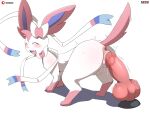 2024 4:3 absurd_res animal_dildo animal_sex_toy anus artist_name black_nose blue_inner_ear blush blush_lines bodily_fluids bow_(anatomy) canine_dildo digital_media_(artwork) dildo dildo_in_vagina dildo_insertion eeveelution eyes_closed fangs female female_feral feral fur generation_6_pokemon genital_fluids genitals gloves_(marking) hi_res knot knotted_dildo leg_markings looking_pleasured mammal markings motion_lines nintendo open_mouth paws penetration pink_ears pink_tail pokemon pokemon_(species) quadruped ribbons_(anatomy) sarox sex_toy sex_toy_in_vagina sex_toy_insertion shaking simple_background socks_(marking) solo sweat sweaty_body sylveon tail tears teeth text tremble_spikes trembling vaginal vaginal_fluids vaginal_penetration vulva white_background white_body white_fur