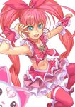  1girl and blue_eyes cure_melody houjou_hibiki hummy_(suite_precure) magical_girl pink_hair precure simple_background suite_precure 