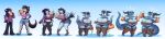 absurd_res anthro assimilation bear big_breasts boots breast_growth breasts canid canine cleavage clothed clothing drinking duo eyewear female footwear fox gender_transformation giant_panda goggles grepstrash growth happy hi_res horn huge_breasts hyper hyper_breasts identity_death kobold long_image male mammal mtf_transformation nonbinary_(lore) one_eye_closed outfit_change panties personality_change raised_tail scalie shoes shrinking size_transformation skimpy smile tail transformation transformation_sequence twinning underwear wide_image wink zeydaan