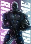 alien animal_genitalia armor backlighting biker_jacket bioware blue_eyes blue_penis bodypaint bottomwear celius_acillion clothed clothing electronic_arts english_text erection face_paint genital_slit genitals gloves grin handwear headgear helmet hi_res holding_armor holding_headgear holding_helmet holding_object jacket knot lazlowo light lighting looking_at_viewer male mass_effect open_bottomwear open_clothing open_jacket open_pants open_topwear pants partially_clothed penis presenting presenting_penis smile solo standing teeth text topwear turian
