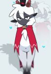 2_horns ambiguous_anthro ambiguous_gender anthro bell bell_collar biped bottomless bovid caprine clothed clothing collar cult_of_the_lamb featureless_crotch fur hi_res horn kittem4 lamb_(cult_of_the_lamb) looking_at_viewer mammal massive_monster_(studio) navel sheep solo standing white_body white_fur white_wool wool_(fur)
