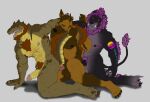 abs alligator alligatorid anthro anthro_on_anthro anthro_penetrated anthro_penetrating anthro_penetrating_anthro balls barazoku beard black_body black_fur black_nose blue_eyes body_hair brown_balls brown_beard brown_body brown_eyes brown_facial_hair brown_fur canid canine canis chest_hair crocodilian domestic_dog dust_yang erection facial_hair fangs felid fur genitals green_body grey_balls grey_body grey_fur group group_sex hi_res humanoid_genitalia humanoid_penis kneeling lion lucky_pierre male male/male male_penetrated male_penetrating male_penetrating_male mammal mouth_closed muscular muscular_anthro muscular_male narrowed_eyes nude open_mouth orange_body orange_fur pantherine pecs penetration penis pubes purple_penis red_penis reptile scalie sex side_view teeth threesome trio unusual_eyes yellow_body yellow_penis
