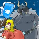 1:1 after_kiss age_difference anthro ape belt belt_only bodily_fluids candy_kong donkey_kong_(series) donkey_kong_country_tropical_freeze european_mythology facial_hair female genital_fluids glowing glowing_eyes haplorhine happy happy_sex infidelity looking_at_another looking_at_viewer looking_pleasured lord_fredrik male male/female mammal marine mustache mythology nintendo no_sclera norse norse_mythology older_male overweight overweight_male penetration penile penile_penetration penis_in_vagina pinniped primate saliva scandinavian_mythology sex snowmads vaginal vaginal_penetration viking walrus zesszoss2