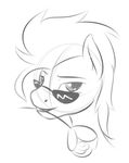  equine eyewear flower horse looking_at_viewer male mammal monochrome my_little_pony original_character pony rose skipsy skipsy_(character) slicked_back_hair solo sunglasses sweet_strokes 