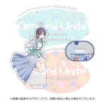  1girl blue_eyes curly_hair idolmaster idolmaster_shiny_colors jewelry jumping lowres necklace official_art sandals short_hair skirt smile socks white_skirt white_socks 