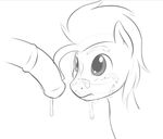  cum cum_on_face equine gay horse male mammal messy monochrome my_little_pony original_character penis pony skipsy skipsy_(character) sweet_strokes 
