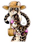 2016 anthro bikini bikini_pull black_body black_fur blue_eyes bracelet breasts clothed clothing clothing_pull clouded_leopard felid female fur grey_body grey_fur hair half-length_portrait hat headgear headwear inner_ear_fluff jewelry leaning leaning_forward leopard_spots long_hair low_res mammal michele_light open_mouth open_smile pantherine pink_bikini pink_clothing pink_inner_ear pink_nose pink_swimwear pink_tongue portrait purse raised_tail simple_background smile solo spots standing straw_hat swimwear swimwear_pull tail tongue tuft two-piece_swimsuit white_background white_body white_fur white_hair white_inner_ear_fluff