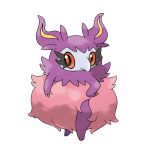  aromatisse artist_request black_eyes claws colored_sclera eyelashes full_body no_humans official_art pokemon pokemon_(creature) pokemon_focus pokemon_xy red_pupils red_sclera simple_background solo third-party_source white_background 