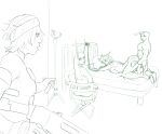 absurd_res anthro arthropod bed bee bee_boi_(freyjam) bodily_fluids camera chain chair collar crying cuck_chair cuckold door female female_penetrated furniture group gun hi_res human humanoid hymenopteran insect kerchief lepidopteran male male/female male_penetrating male_penetrating_female mammal monochrome moth moth_bae_(erebus) muscular muscular_male nude nude_female nude_male penetration pillow ranged_weapon recording sad sex simple_background sitting sketch smile spank_marks tears typelord weapon white_background
