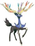  absurdres animal_focus antlers artist_request blue_eyes full_body highres horns no_humans official_art pokemon pokemon_(creature) pokemon_focus pokemon_xy solo third-party_source transparent_background xerneas 