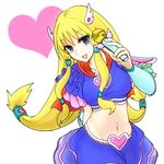  blonde_hair blue_eyes bobobo-bo_bo-bobo breasts denbo long_hair midriff skirt 